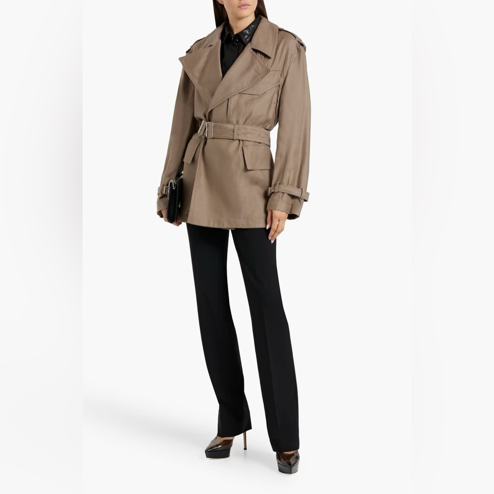 Helmut Lang Taupe Trench Coat